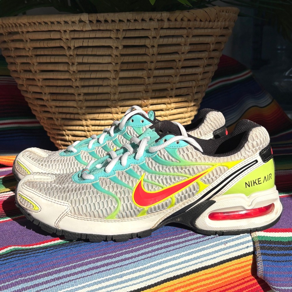 Nike Air Torch 4 White Volt Hyper Violet Running Shoes CW5607-100 Mens 10‎